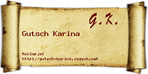 Gutsch Karina névjegykártya